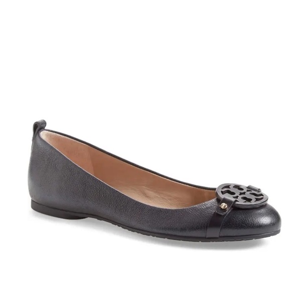Tory Burch Shoes - Tory Burch Mini Miller Medallion Ballet Flat Black